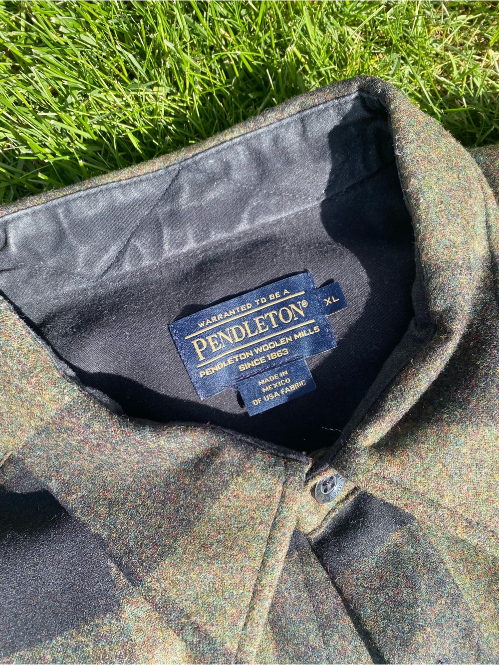 Pendleton Multicolor Tweed Wool Shirt Jacket - Green & Brown - Picture 2 of 4